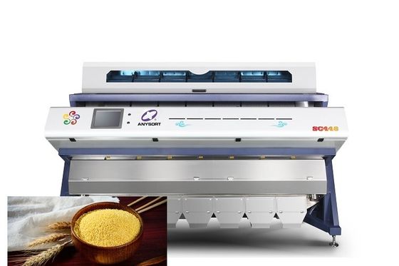Máy phân loại màu lúa mì 7 Chutes 19T / H với làm lạnh tự động