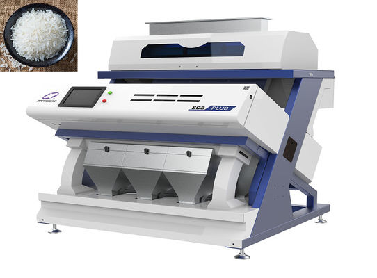 1170kg Ultra Low Air Consumption Rice Color Sorter Hệ thống vận hành màn hình cảm ứng